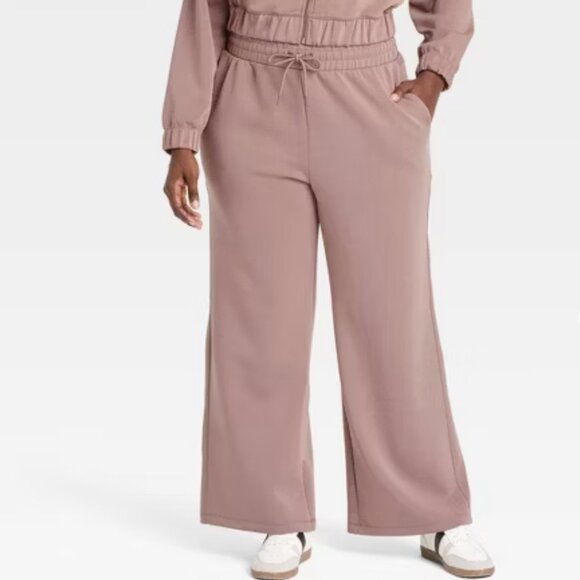 All In Motion sandwash pant High-Rise Light Brown Wide Leg Pants Size S NWT - Picture 6 of 8